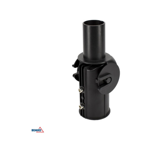 UCHWYT REGULOWANY do opraw Z UCHWYTEM FI60mm na słupach Z FI60mm czarny