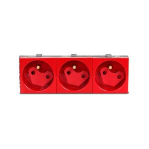 Gniazdo 3M elektryczne potrójne + blokada