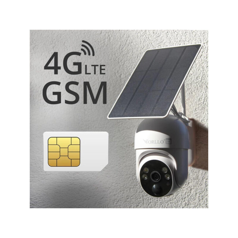Kamera IP bezprzewodowa 4G LTE obrotowa z panelem solarnym Orllo TZ1 PRO