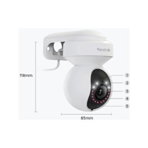 Kamera IP Reolink E Series E540 PTZ 5MP Wi-Fi LED biała