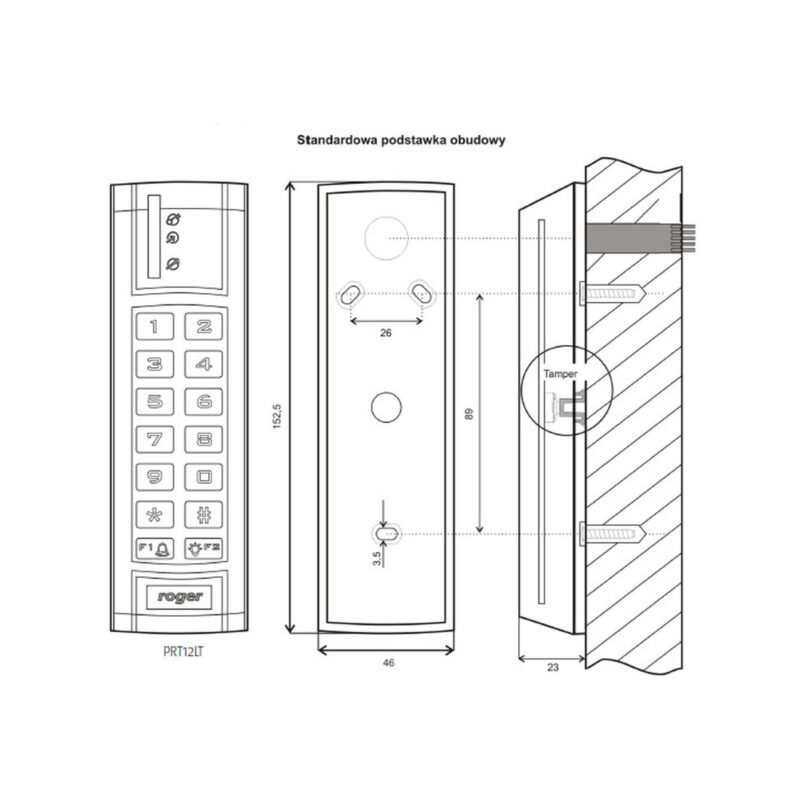Czytnik zbliżeniowy ROGER PRT12LT