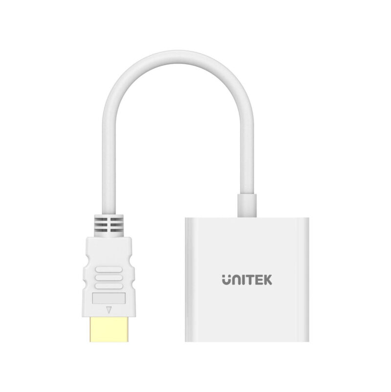 Unitek Adapter HDMI na VGA, FullHD 60Hz, biały