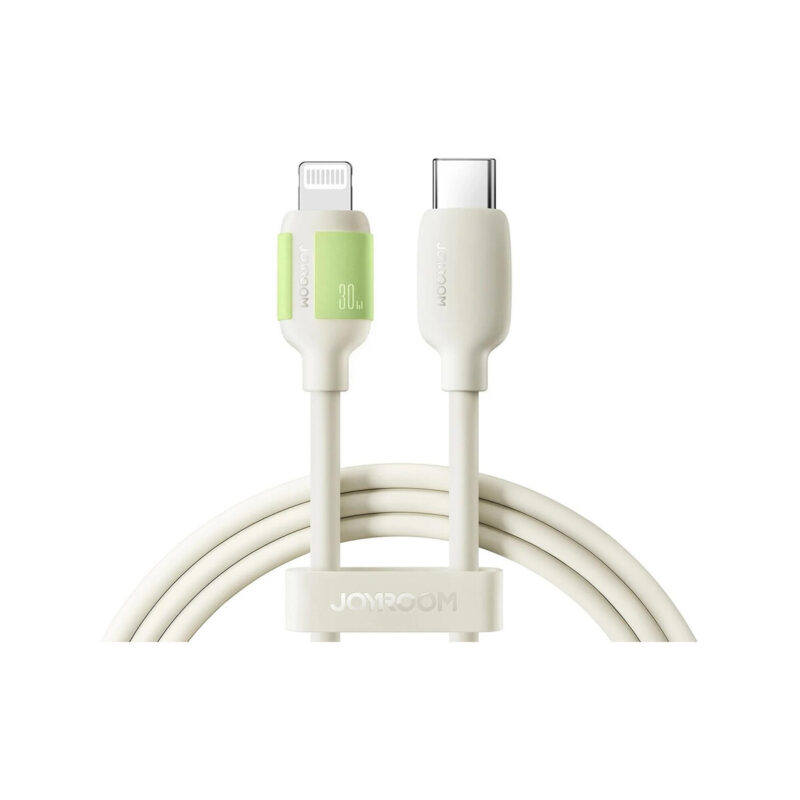 Kabel Joyroom S-A53 30W USB-C - Lightning z fluorescencyjną końcówką 2 m - beżowy