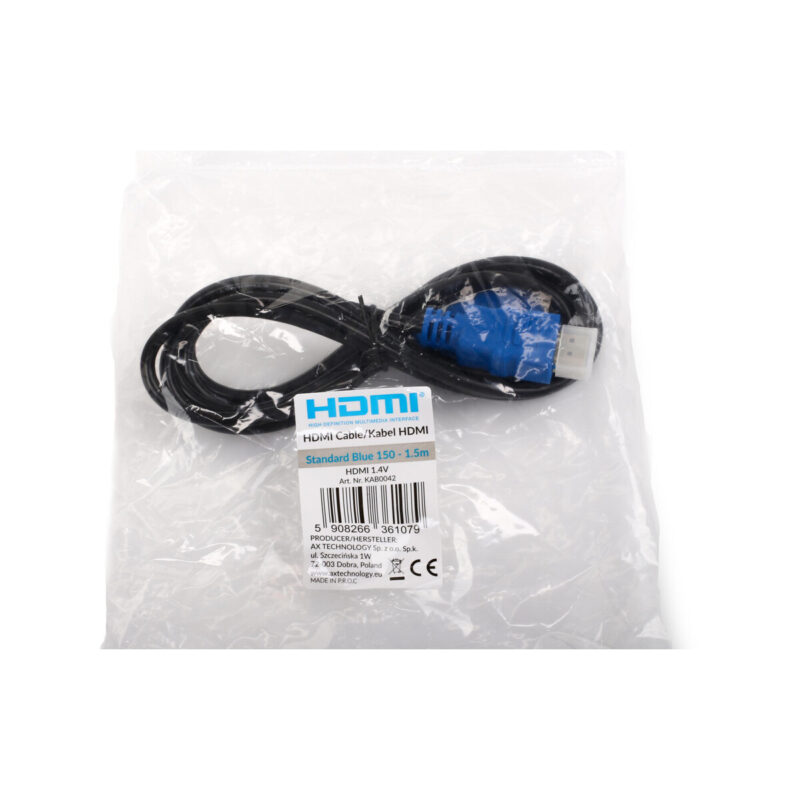 Kabel HDMI-HDMI Opticum Standard Blue 150 - 1.5m (v1.4)