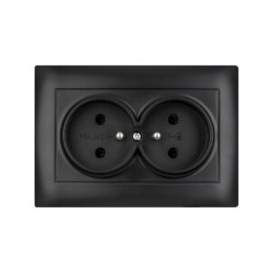 Gniazdo podwójne z uziemieniem VCX WESA LC 16 Czarny