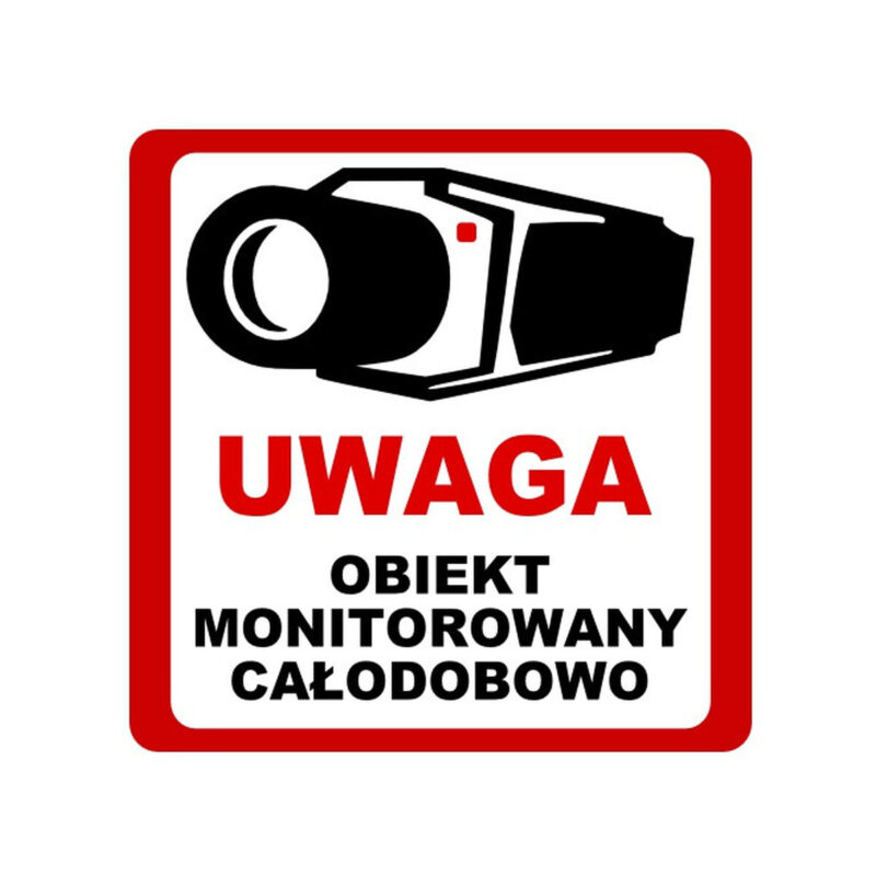 NAKLEJKA OBIEKT MONITOROWANY 20x20 6039
