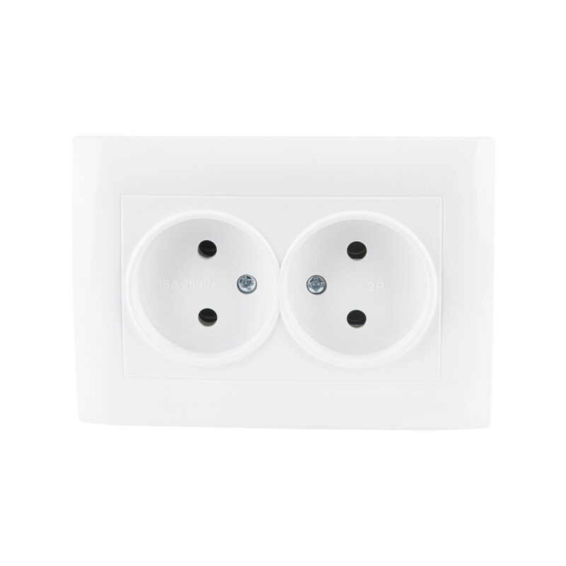 Gniazdo podwójne VCX WESA LC 14 Biały