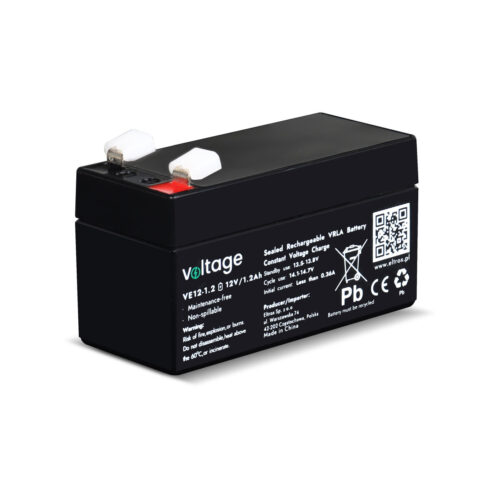 Akumulator AGM Voltage 12V 1,2Ah VE12-1.2 (Żywotność 6-9 lat)