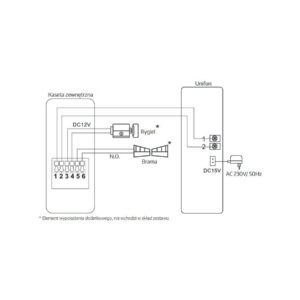 Domofon EURA ADP-24A3 czarny 2 żyłowy