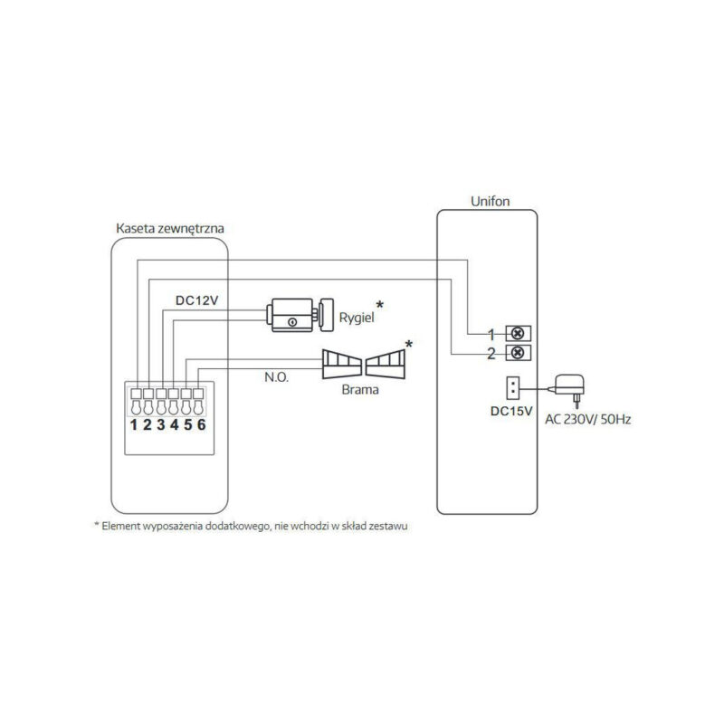 Domofon EURA ADP-24A3 czarny 2 żyłowy