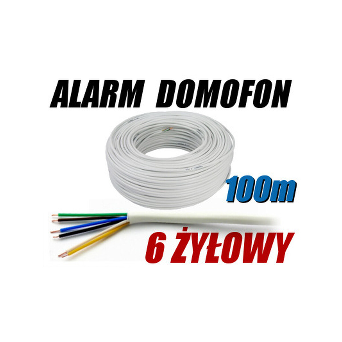PRZEWÓD ALARMOWY DOMOFONOWY YTDY 6X0,5 - 100M