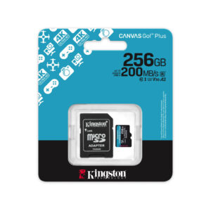 Karta pamięci microSD 256GB Kingston CanvasGo! Plus 200MB/s A2 U3 V30 + adapter