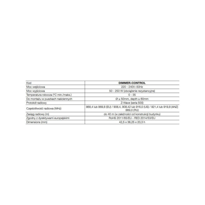 Moduł ściemniania Dimmer-Control NICE FGD-212 EU
