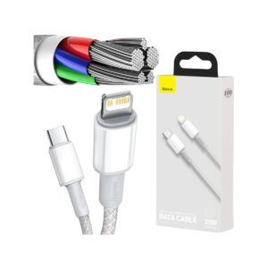 KABEL USB-C / Lightning iPhone Baseus Cafule CATLGD-02 1m 20W PD Quick Charging BIAŁY W OPLOCIE