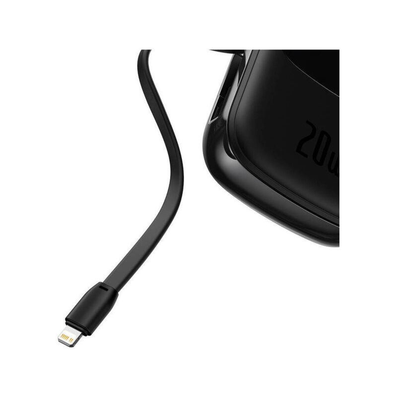 Powerbank Baseus Qpow Digital Display PPQD060201 20000mAh 20W PD QC USB-A USB-C + KABEL Lightning