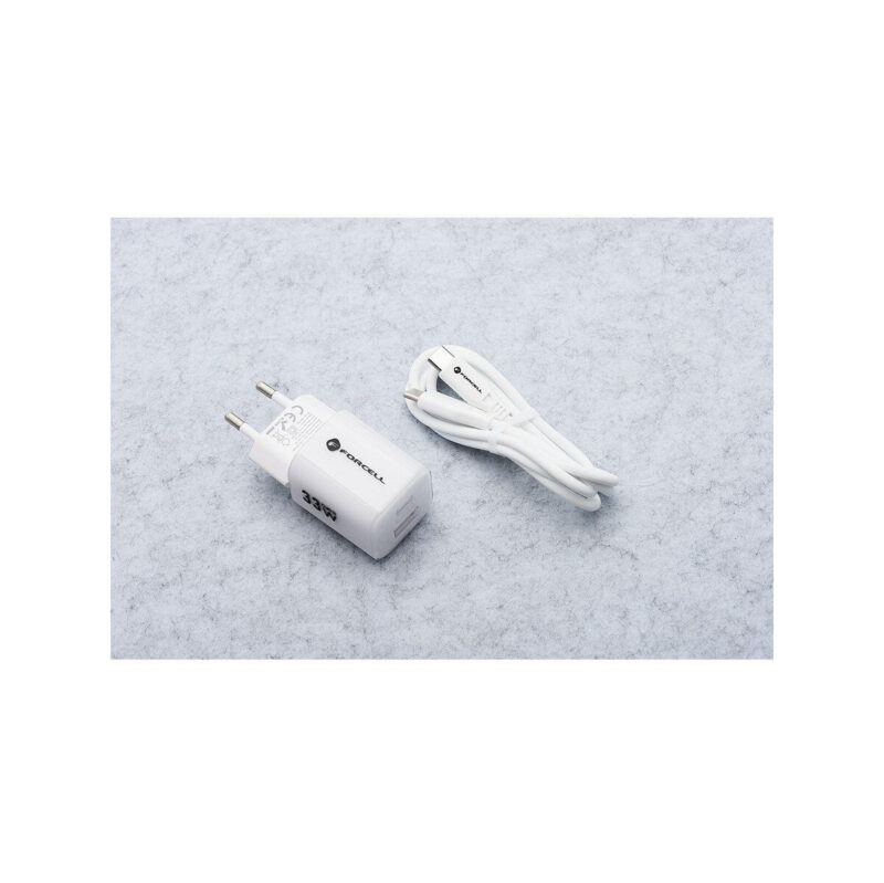 7edc1b0d5c6a6e879c256702671751b1_original ŁADOWARKA SIECIOWA Forcell F-Energy GaN III VT-41 33 W 1x USB-C 1x USB-A PD 3.0 QC 4.0 BIAŁA
