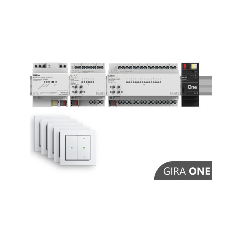Zestaw podstawowy GIRA ONE żaluzje i rolety + oświetlenie (6 pomieszczeń)