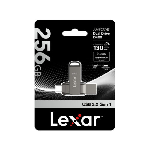 Pendrive Lexar Dual Drive D400 256GB USB-C/A 3.1 130MB/s