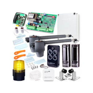 Zestaw Genius G-Bat 400 do bram 8m dwuskrzydłowych (lampa + stopka + odboje + moduł Wi-Fi)