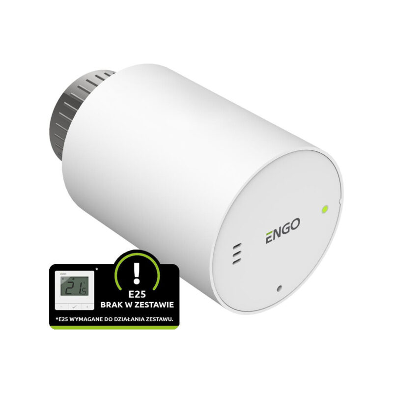 ENGO Controls ETRV-M30 - Głowica grzejnikowa bezprzewodowa, elektroniczna M30x1,5, bateryjna, biała
