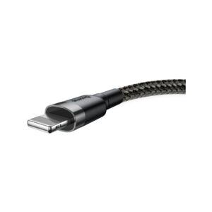 KABEL USB-A / Lightning iPhone Baseus Cafule CALKLF-CG1 200cm Apple 1.5A CZARNO-SZARY W OPLOCIE
