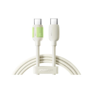 Kabel Joyroom S-A53 60W USB-C - USB-C z fluorescencyjną końcówką 2 m - beżowy