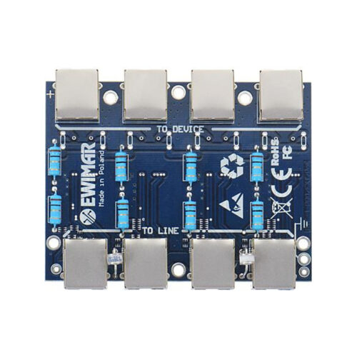 Moduł LAN z zabezpieczeniem przeciwprzepięciowym EXT z ochroną PoE EWIMAR PTF-54-EXT/PoE
