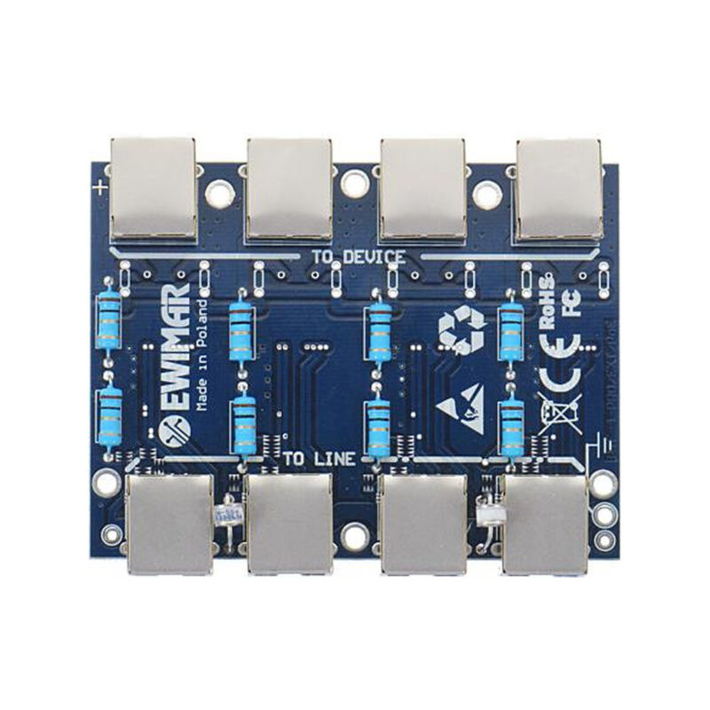 Moduł LAN z zabezpieczeniem przeciwprzepięciowym EXT z ochroną PoE EWIMAR PTF-54-EXT/PoE
