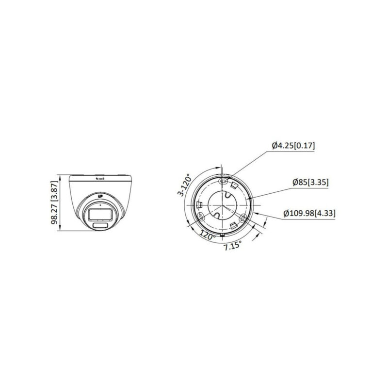 Kamera 4w1 Hikvision DS-2CE72DF3T-LSE(2.8mm)(O-STD)