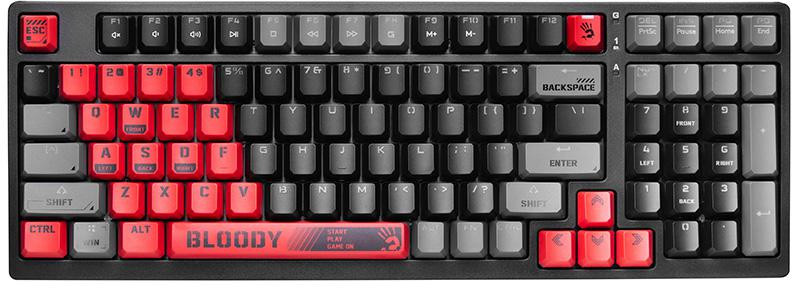 Klawiatura mechaniczna A4TECH BLOODY S98 USB Sports Red (BLMS Red Plus Switches)