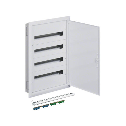 Rozdzielnica podtynkowa z zaciskami PE/N 4R/96M (4x24) I kl. IP40 Hager FW424FT