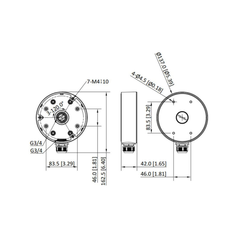 Adapter Hikvision DS-1280ZJ-PT6-Y(BLACK)(O-STD)