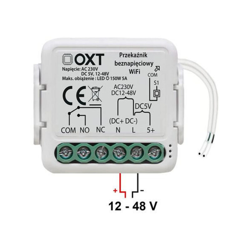 835261069dd4dcdac32952bfaf0077c7_original Moduł OXT mini przekaźnik beznapięciowy AC 230V DC 5V 12-48V WiFi TUYA