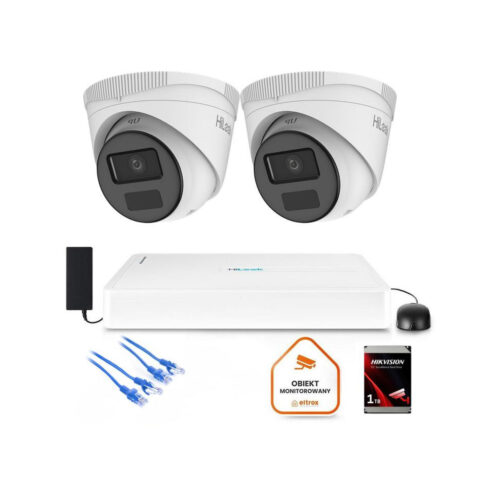 Zestaw monitoringu Hilook 2x kamera IPC-T221H-C z dyskiem 1TB