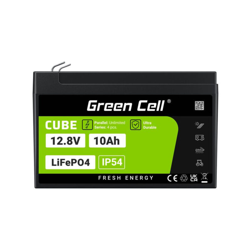 AKUMULATOR LITOWO-ŻELAZOWO-FOSFORANOWY LiFePO4 Green Cell Cube 12.8V 10Ah LFPGC12V10AH
