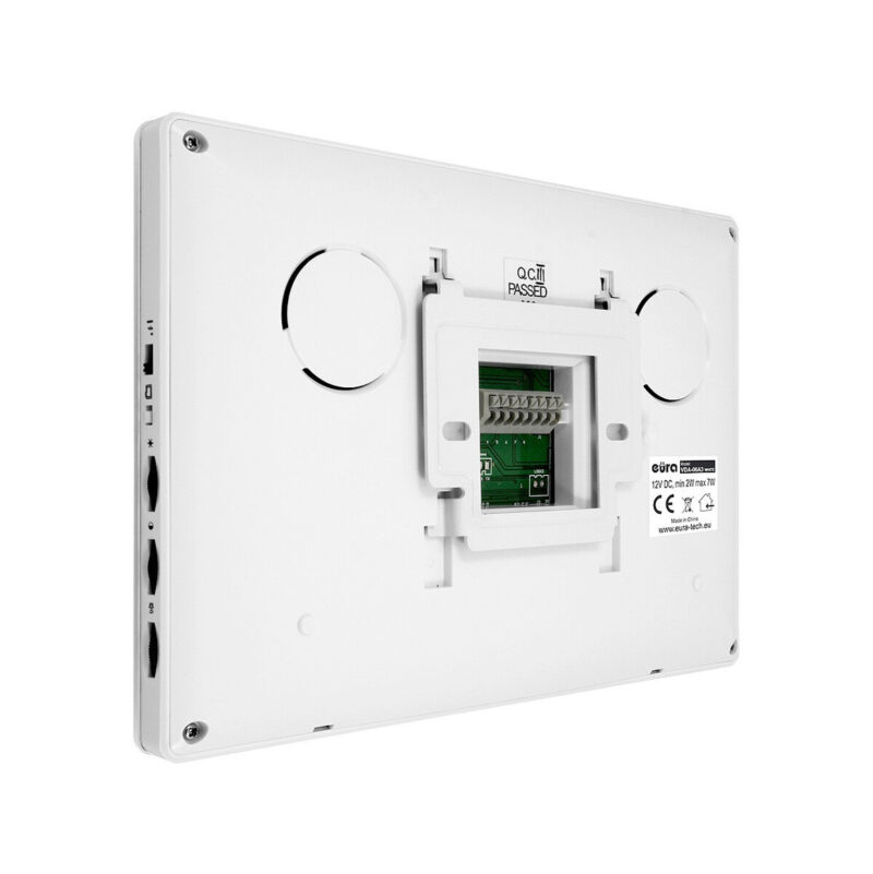 MONITOR ''EURA'' VDA-06A3 BIAŁY kolor 7'' pamięć wewnętrzna otwieranie 2 wyjść