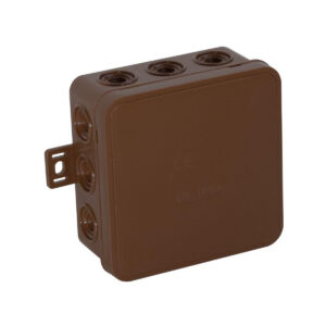 Puszka natynkowa pusta 12 wlotów VIPLAST V6 klik BRĄZOWA IP54 85x85x41mm 036-02