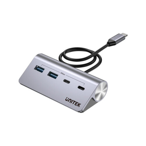 Unitek Hub alumininiowy USB-A/USB-C z 4 portami 5Gbps