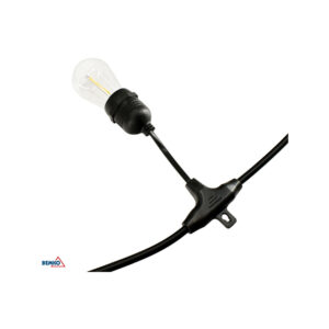 SOLARNA GIRLANDA OGRODOWA LED BRMKO SOLBEE 3W 3000K 10SZT 10M IP65 CZARNA C83-SOB-003BL-3K