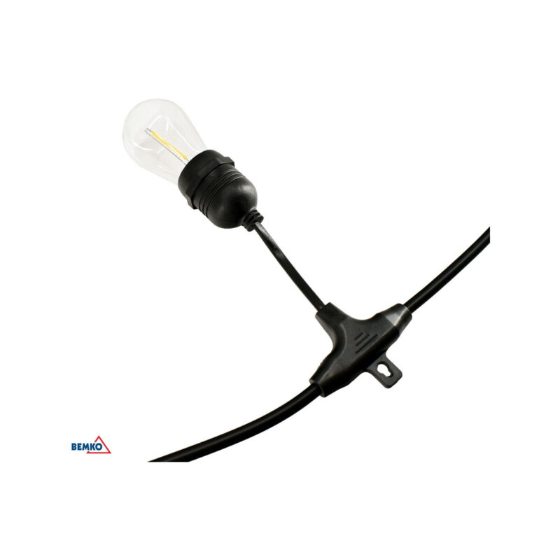 SOLARNA GIRLANDA OGRODOWA LED BRMKO SOLBEE 3W 3000K 10SZT 10M IP65 CZARNA C83-SOB-003BL-3K