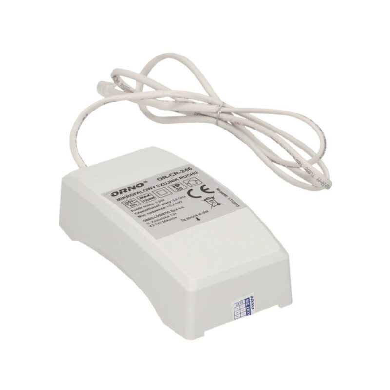 Mikrofalowy czujnik ruchu ORNO OR-CR-246 z zewnętrznym sensorem 360°, IP20 ORNO OR-CR-246