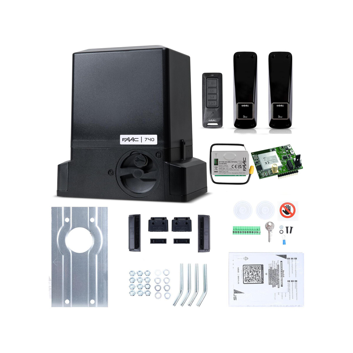 Zestaw Delta 2 SMART GSM - FAAC 740 (Wi-Fi+LTE+BLE) do 500kg bram przesuwnych