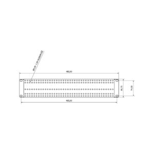 Adapter montażowy ATTE ADD-RACK2U1 z otworowaniem prosty