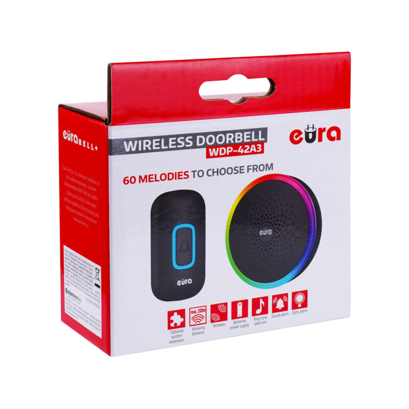 Dzwonek bezprzewodowy EURA WDP-42A3 czarny
