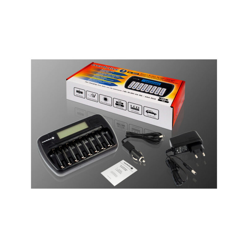 Ładowarka do 8 akumulatorków AA / AAA everActive NC-800