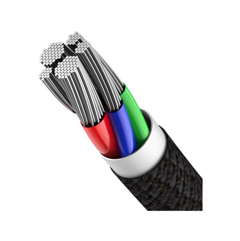 KABEL USB-C / Lightning iPhone Baseus Cafule CATLGD-A01 2m 20W PD Quick Charging CZARNY W OPLOCIE