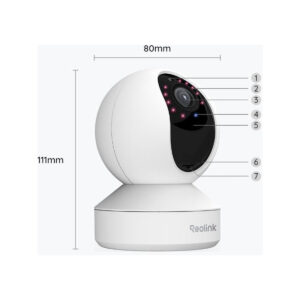 Kamera IP Reolink E340 wewnętrzna obrotowa 8MPx WiFi biała