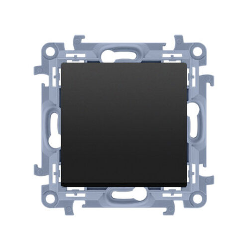 KONTAKT SIMON 10 MODUŁ CZARNY MAT PRZYCISK 1X 1Z SAMOZACISKI 10AX 250V