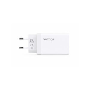 885dd6eea9118107ba101877923165a2_original Ładowarka sieciowa Voltage GaN Charger 67W PD 3.0 QC 3.0 USB-A 2x USB-C biała