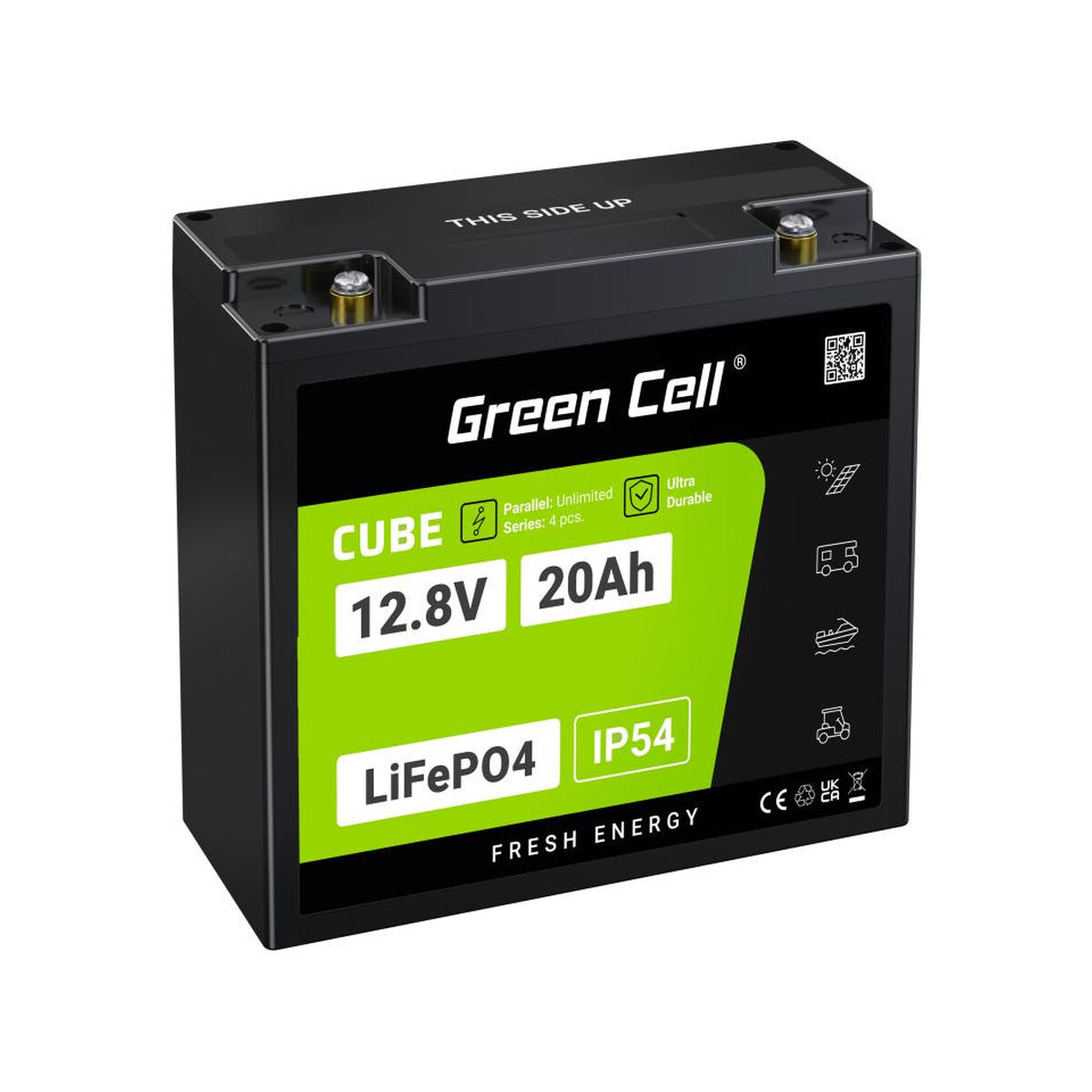 AKUMULATOR LITOWO-ŻELAZOWO-FOSFORANOWY LiFePO4 Green Cell Cube 12.8V 20Ah LFPGC12V20AH